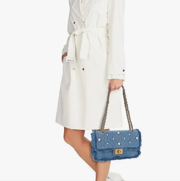 KARL LAGERFELD PARIS  Denim Shoulder Bag - Picture 4 of 9